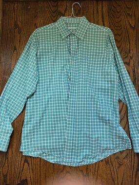 Southern Tide Green Plaid Button-Down Shirt